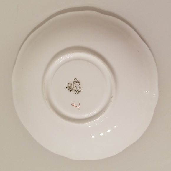 Vintage Aynsley Teacup & Saucer Set Bone China A4191 / White, blue, floral - Picture 13 of 17